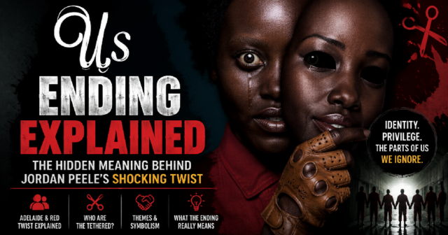 Us ending explained featuring Adelaide and Red twist from Jordan Peele horror movie